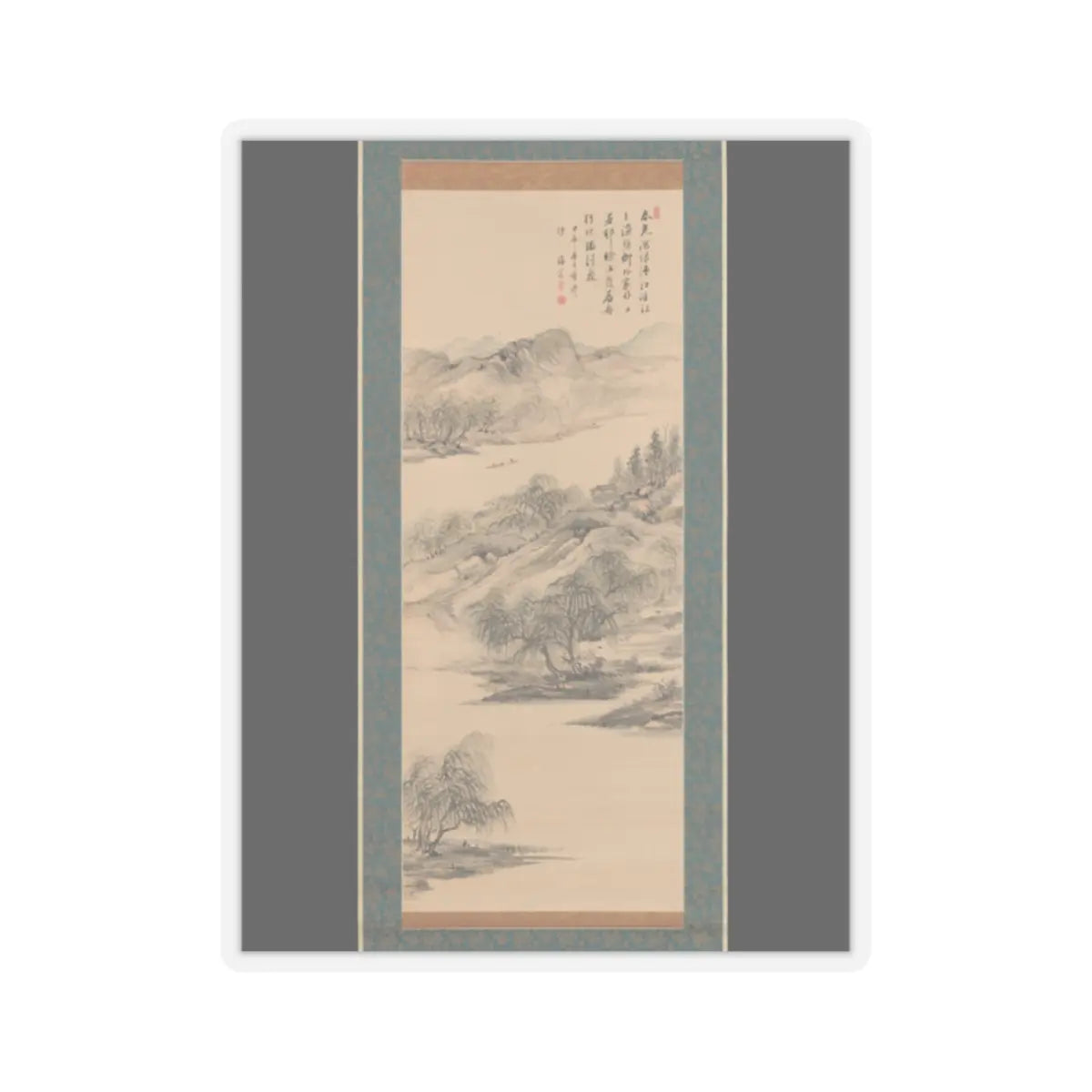 Nukina Kaioku - Spring Landscape - 1844 v1 - STICKER Vinyl Kiss-Cut Decal