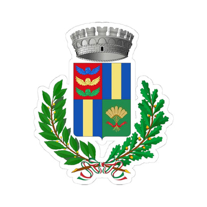 Nulvi-Stemma (Italy) (Coat of Arms) STICKER Vinyl Kiss-Cut Decal 4 Inch White - The Sticker Space