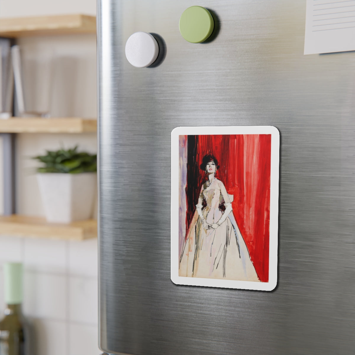 Number 131, Advertising Illustration (Magazine Illustration) Refrigerator Magnet-The Sticker Space