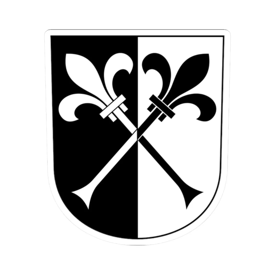 Nunningen-blazon (Switzerland) (Coat of Arms) STICKER Vinyl Kiss-Cut Decal 2 Inch White - The Sticker Space