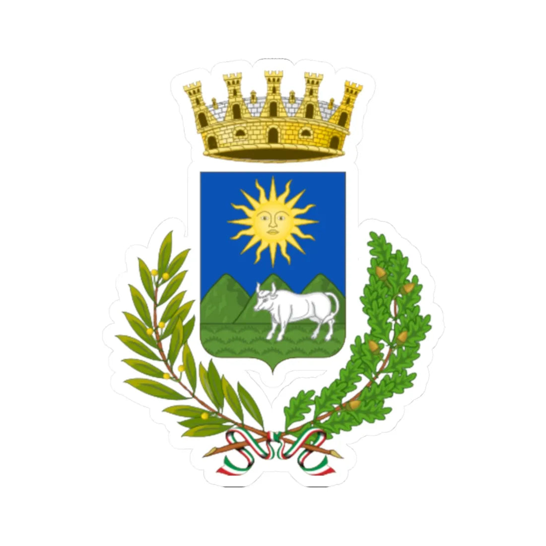 Nuoro-Stemma (Italy) (Coat of Arms) STICKER Vinyl Kiss-Cut Decal - The Sticker Space