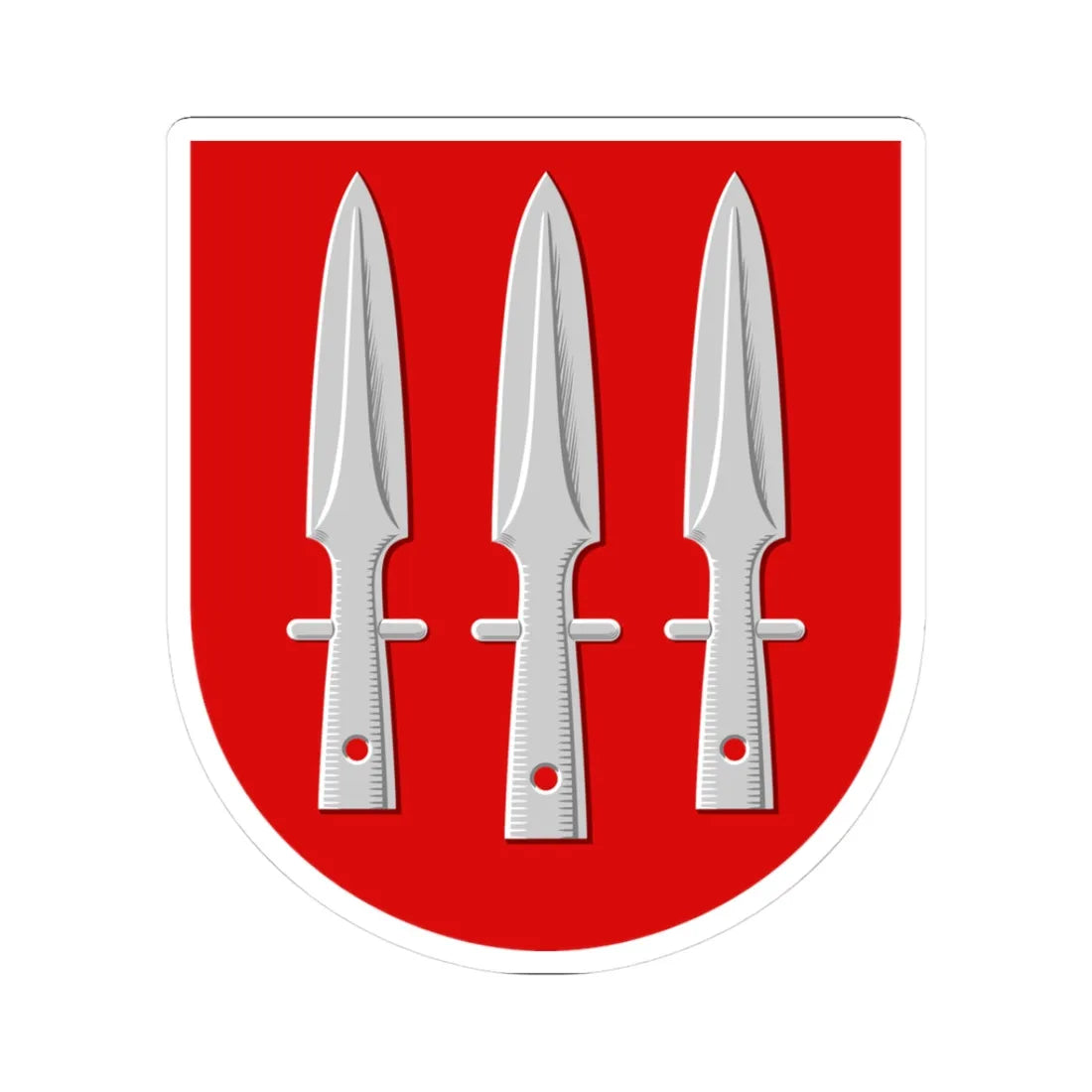 Nurmes.vaakuna (Finland) (Coat of Arms) STICKER Vinyl Kiss-Cut Decal 3 Inch White - The Sticker Space