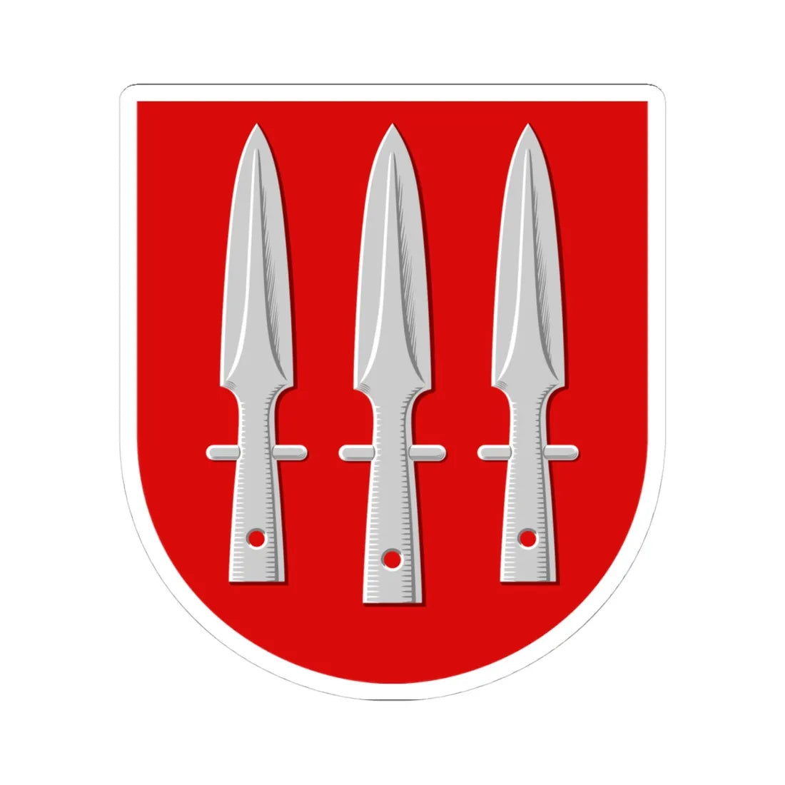 Nurmes.vaakuna (Finland) (Coat of Arms) STICKER Vinyl Kiss-Cut Decal 4 Inch White - The Sticker Space