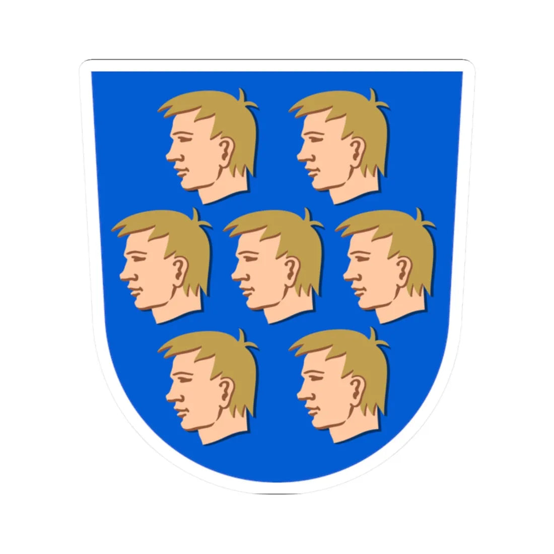 Nurmijarvi.vaakuna (Finland) (Coat of Arms) STICKER Vinyl Kiss-Cut Decal 2 Inch White - The Sticker Space