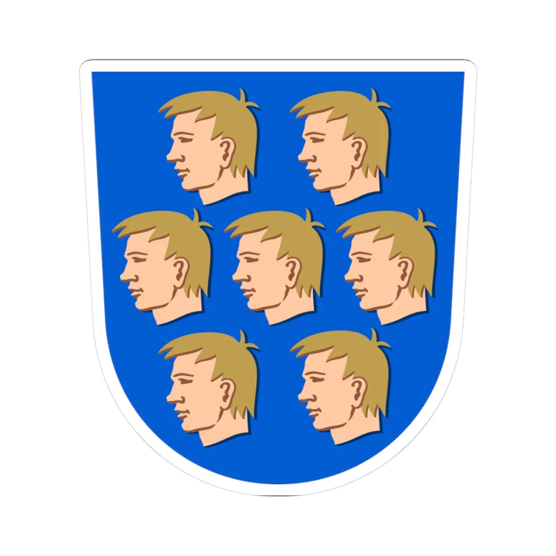 Nurmijarvi.vaakuna (Finland) (Coat of Arms) STICKER Vinyl Kiss-Cut Decal 3 Inch White - The Sticker Space