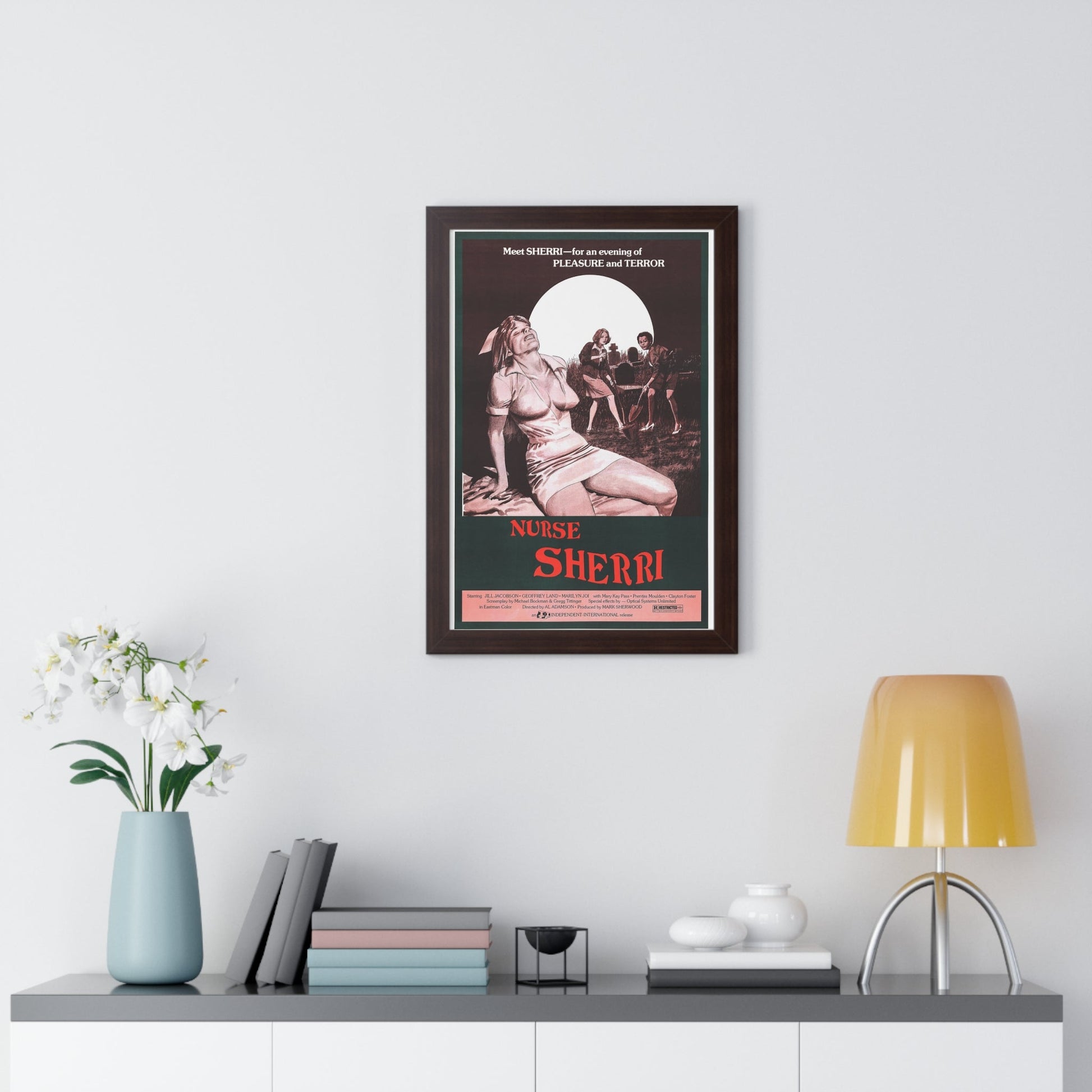 NURSE SHERRI 1977 - Framed Movie Poster-The Sticker Space