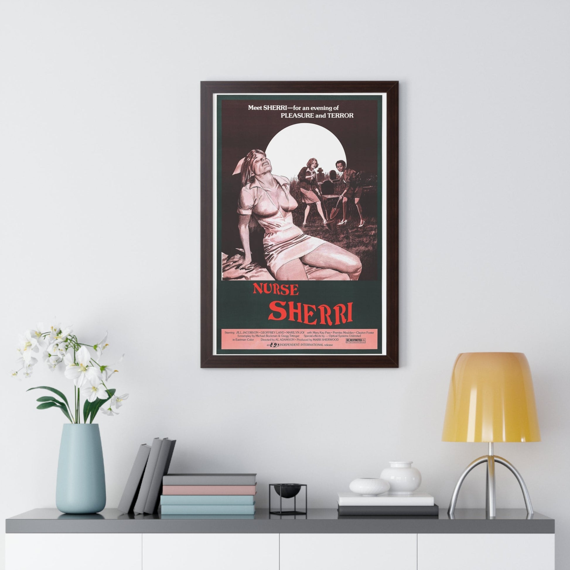 NURSE SHERRI 1977 - Framed Movie Poster-The Sticker Space