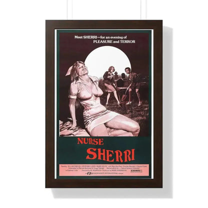 NURSE SHERRI 1977 - Framed Movie Poster 16″ x 24″ Walnut - The Sticker Space
