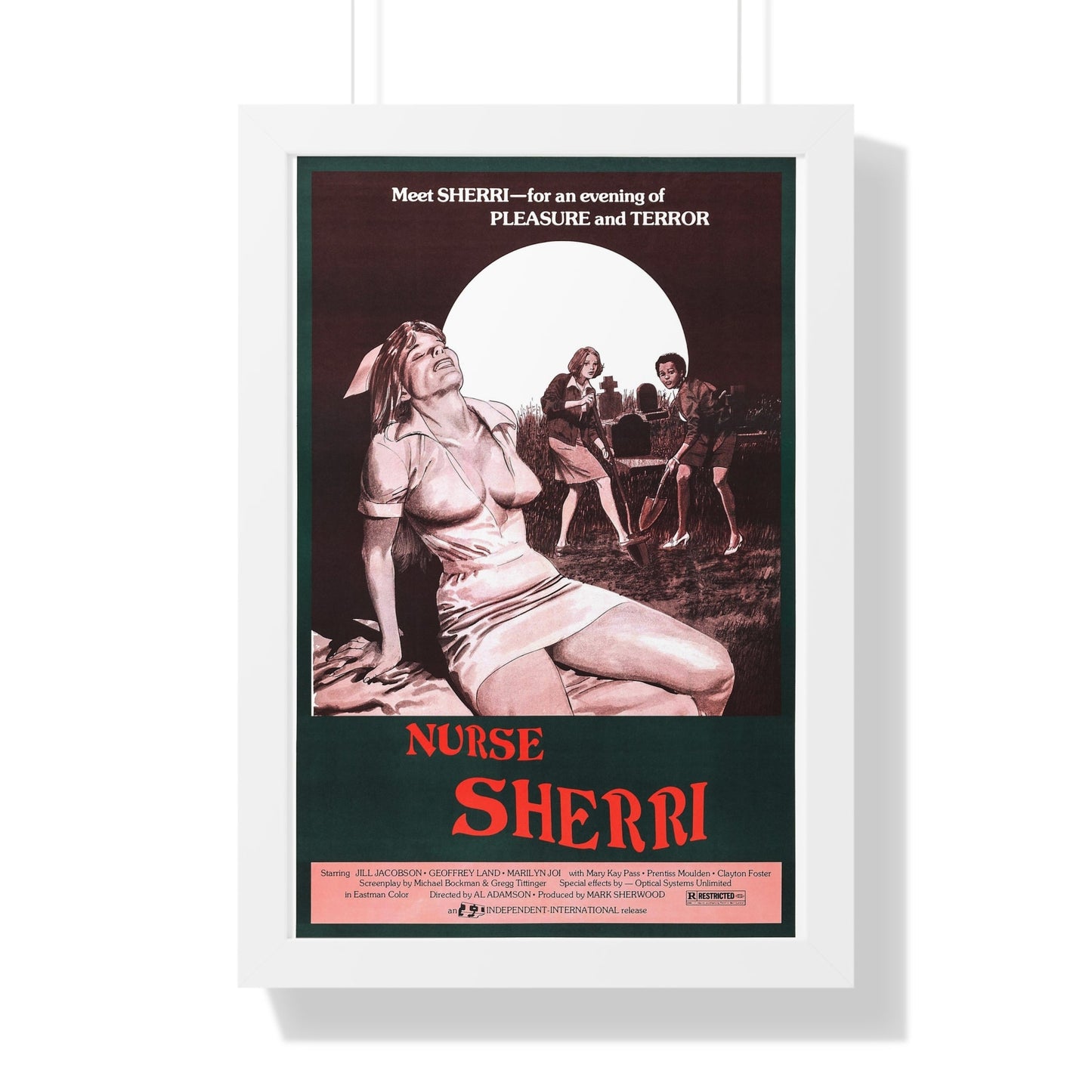 NURSE SHERRI 1977 - Framed Movie Poster-16″ x 24″-The Sticker Space