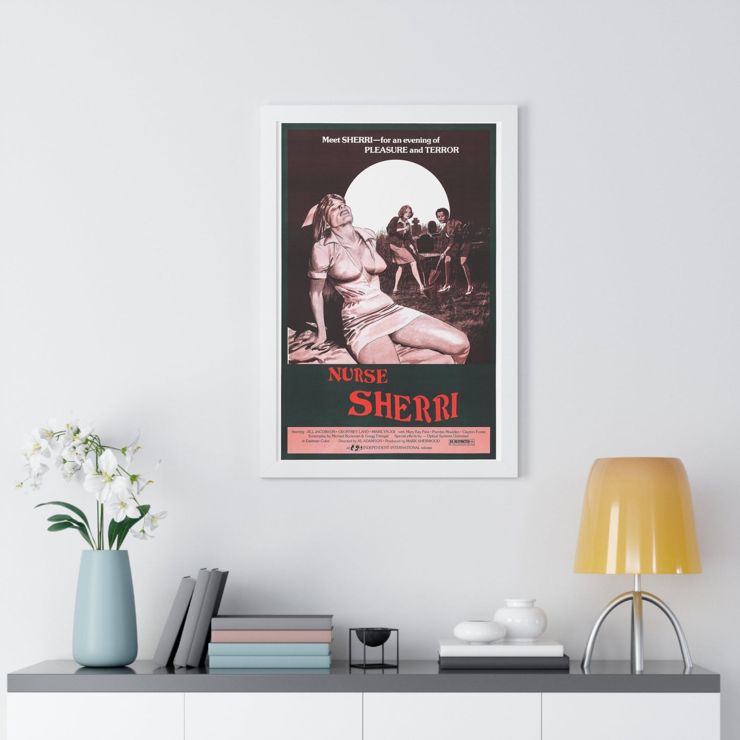 NURSE SHERRI 1977 - Framed Movie Poster-The Sticker Space