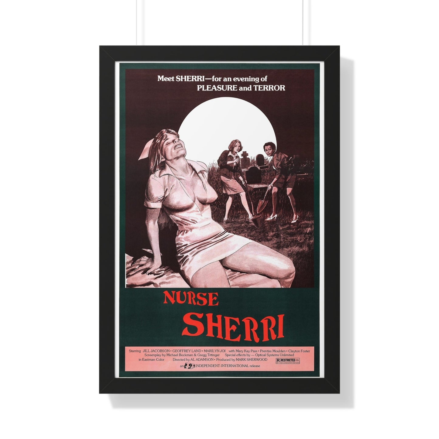 NURSE SHERRI 1977 - Framed Movie Poster-20" x 30"-The Sticker Space