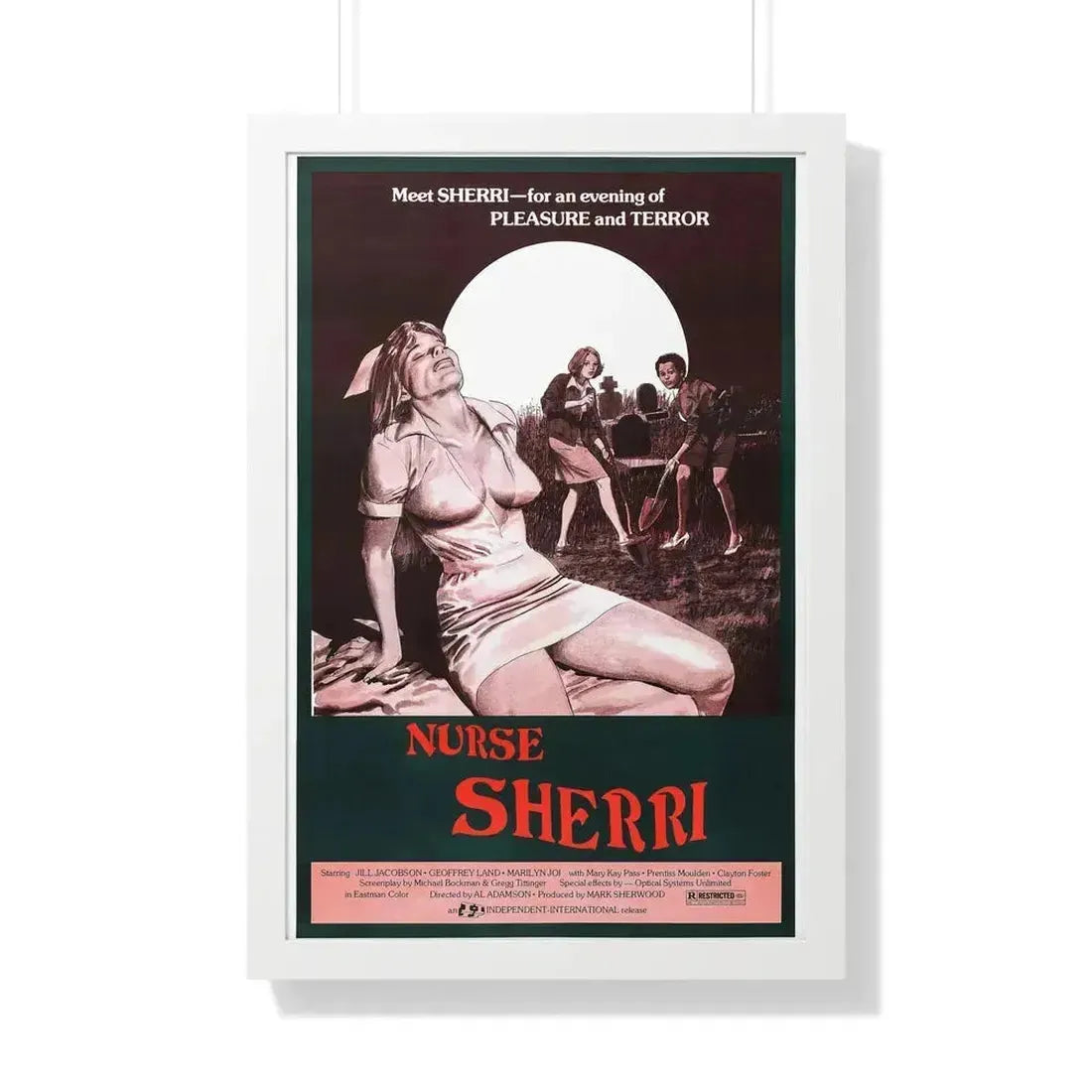 NURSE SHERRI 1977 - Framed Movie Poster 20" x 30" White - The Sticker Space