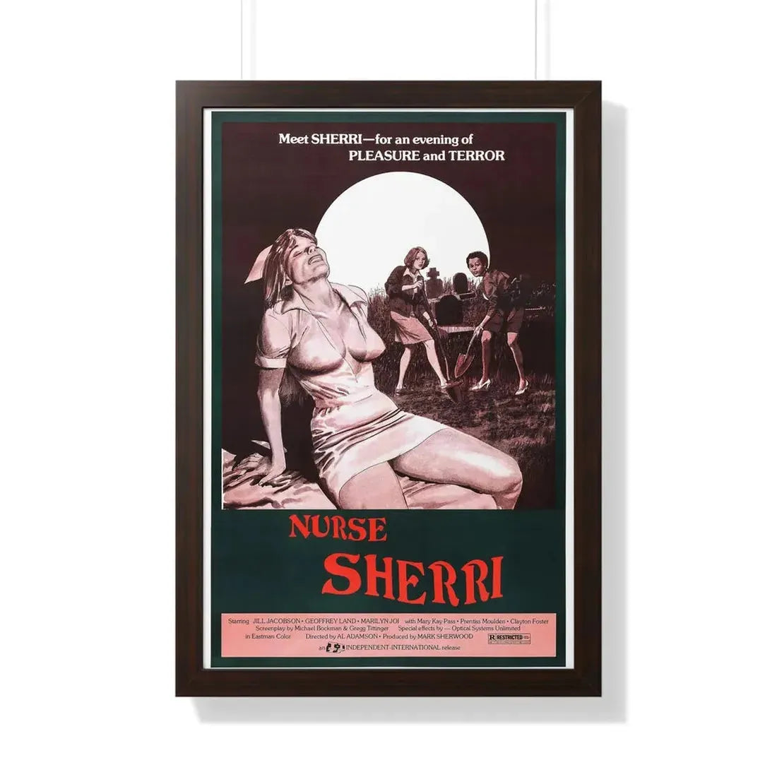 NURSE SHERRI 1977 - Framed Movie Poster - The Sticker Space