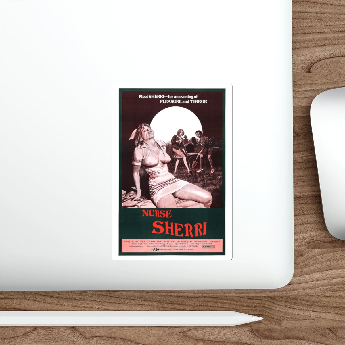 NURSE SHERRI 1977 Movie Poster STICKER Vinyl Die-Cut Decal-The Sticker Space