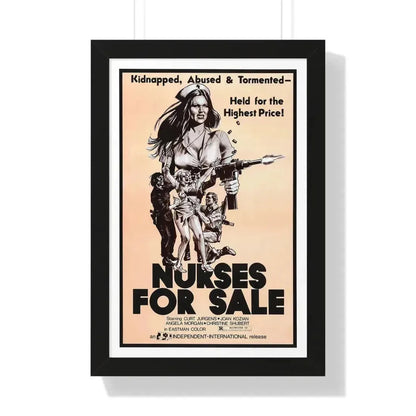 NURSES FOR SALE 1971 - Framed Movie Poster 16″ x 24″ Black - The Sticker Space