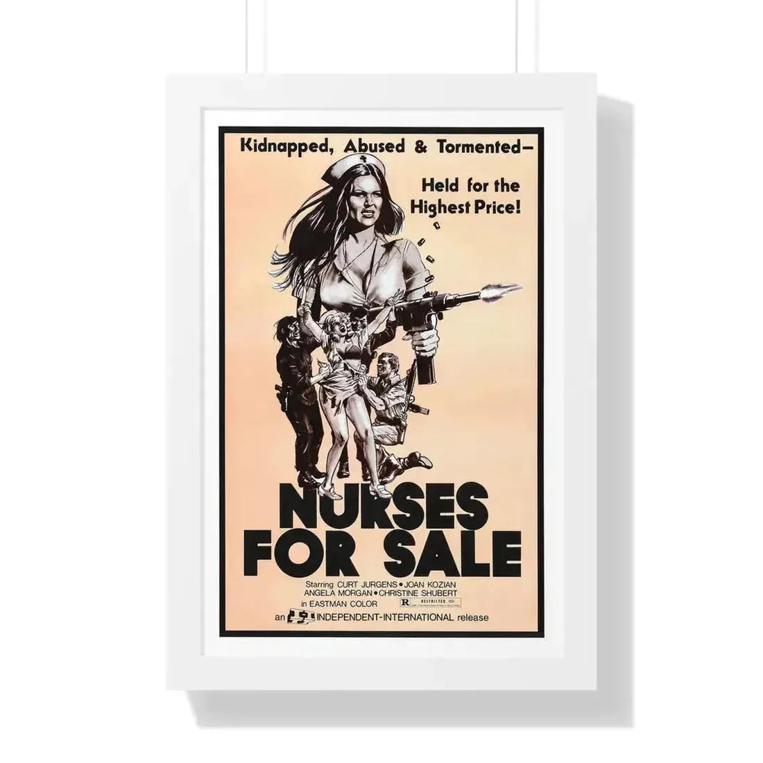 NURSES FOR SALE 1971 - Framed Movie Poster 16″ x 24″ White - The Sticker Space