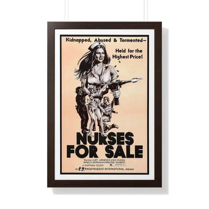 NURSES FOR SALE 1971 - Framed Movie Poster 20" x 30" Walnut - The Sticker Space