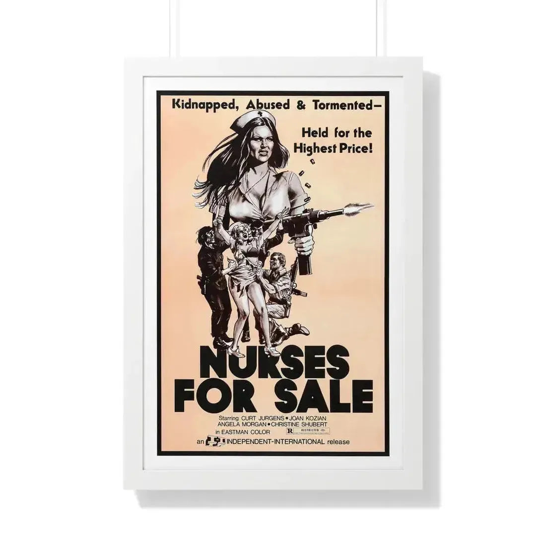 NURSES FOR SALE 1971 - Framed Movie Poster 20" x 30" White - The Sticker Space