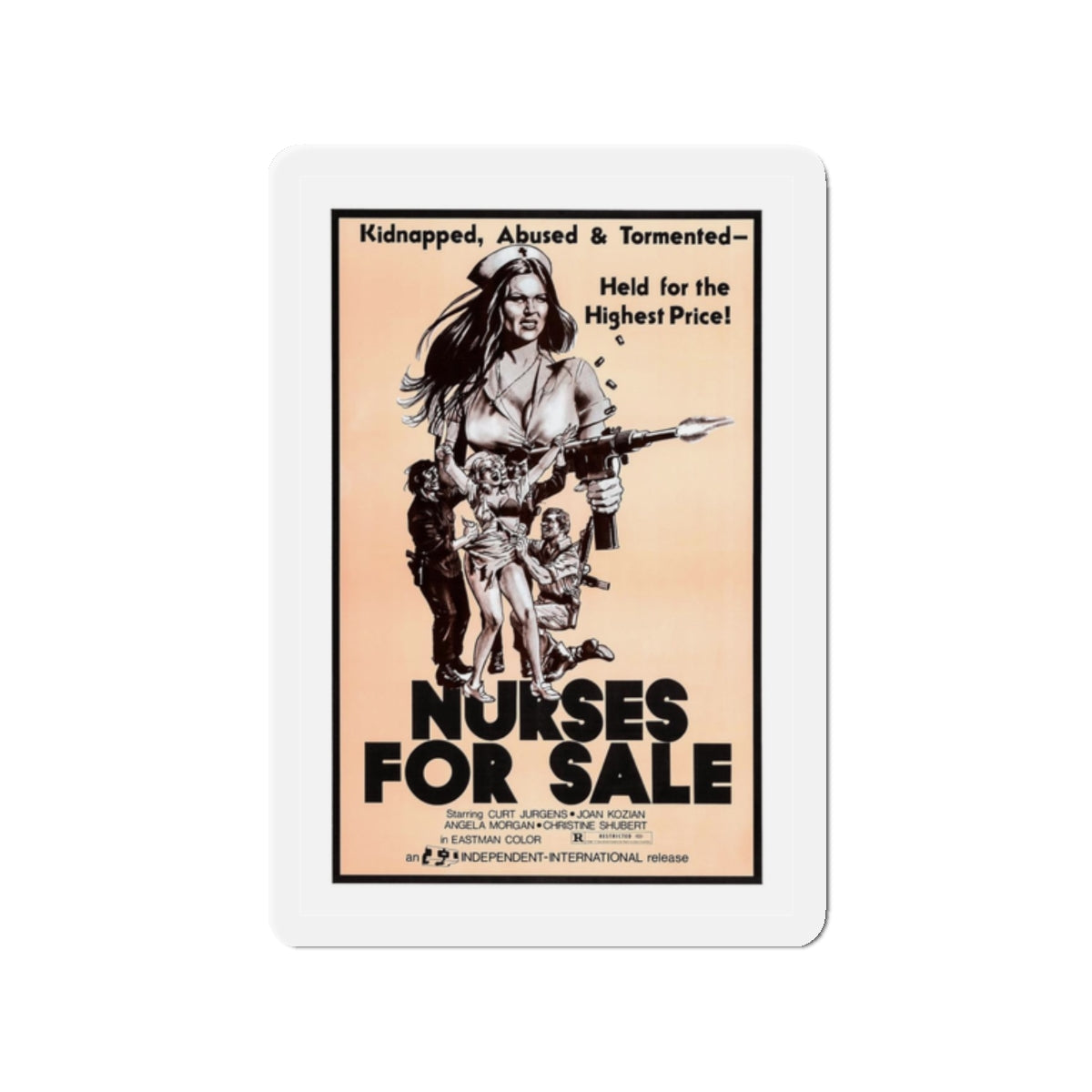 NURSES FOR SALE 1971 Movie Poster - Refrigerator Magnet-2" x 2"-The Sticker Space