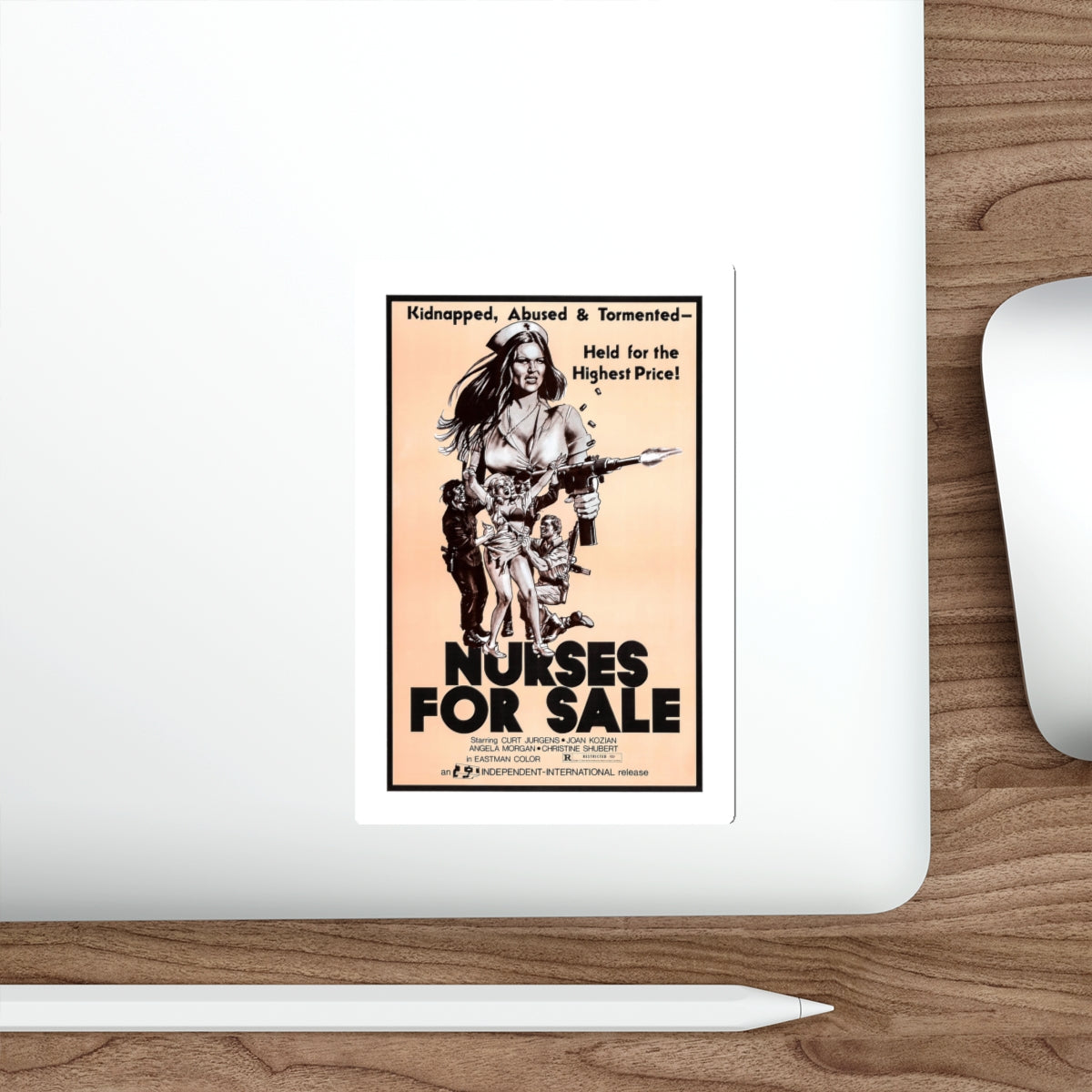 NURSES FOR SALE 1971 Movie Poster STICKER Vinyl Die-Cut Decal-The Sticker Space