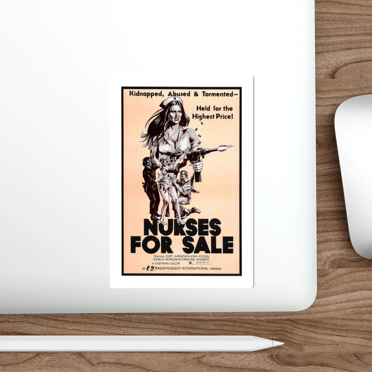 NURSES FOR SALE 1971 Movie Poster STICKER Vinyl Die-Cut Decal-The Sticker Space