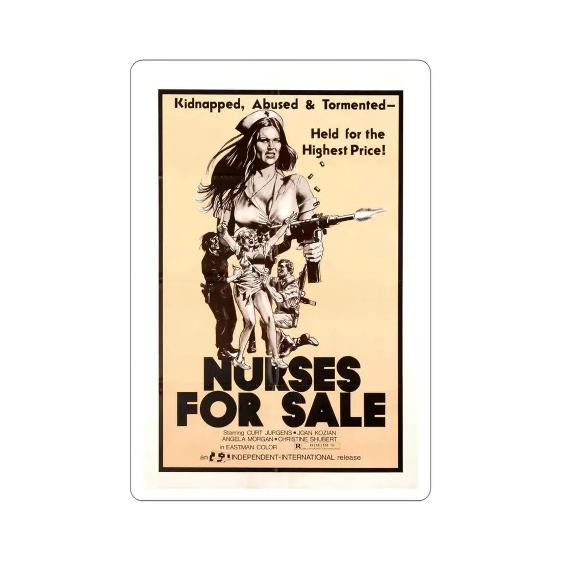 Nurses for Sale 1977 Movie Poster STICKER Vinyl Die-Cut Decal 5 Inch - The Sticker Space