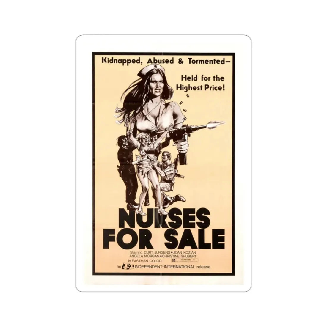 Nurses for Sale 1977 Movie Poster STICKER Vinyl Die-Cut Decal - The Sticker Space