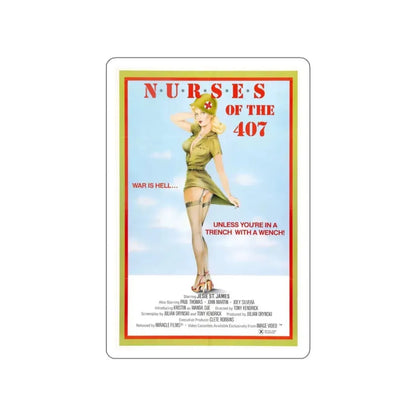 NURSES OF 407 (2) 1982 Movie Poster STICKER Vinyl Die-Cut Decal 3 Inch - The Sticker Space