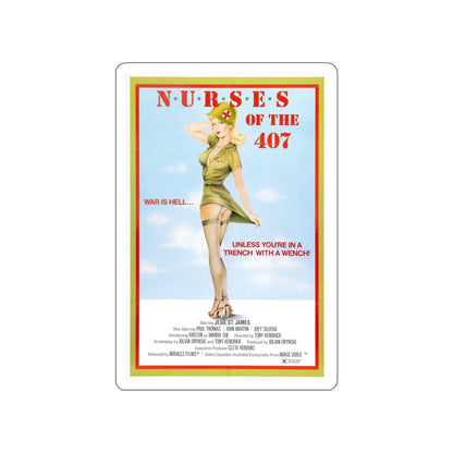 NURSES OF 407 (2) 1982 Movie Poster STICKER Vinyl Die-Cut Decal-White-The Sticker Space