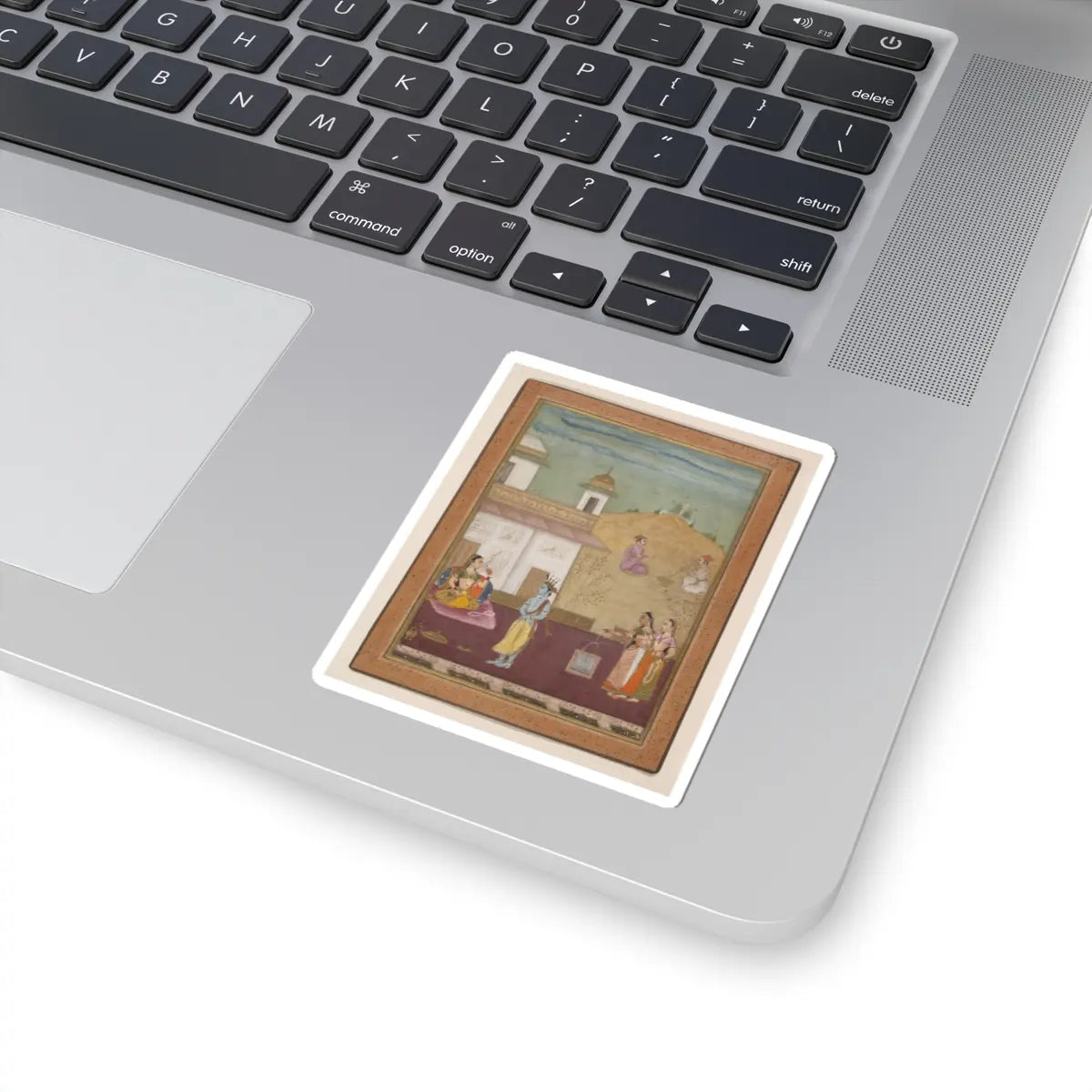 Nuruddin - Page from a Dispersed Rasikapriya (Lover's Breviary) - 1685 v1 - STICKER Vinyl Kiss-Cut Decal