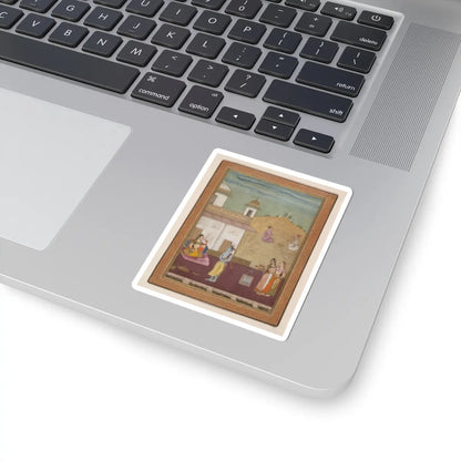 Nuruddin - Page from a Dispersed Rasikapriya (Lover's Breviary) - 1685 v1 - STICKER Vinyl Kiss-Cut Decal