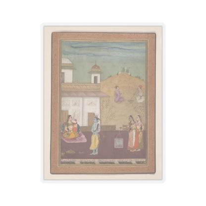 Nuruddin - Page from a Dispersed Rasikapriya (Lover's Breviary) - 1685 v1 - STICKER Vinyl Kiss-Cut Decal