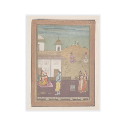 Nuruddin - Page from a Dispersed Rasikapriya (Lover's Breviary) - 1685 v1 - STICKER Vinyl Kiss-Cut Decal