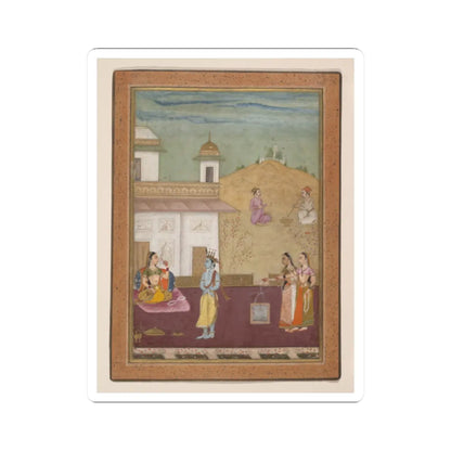 Nuruddin - Page from a Dispersed Rasikapriya (Lover's Breviary) - 1685 v1 - STICKER Vinyl Kiss-Cut Decal