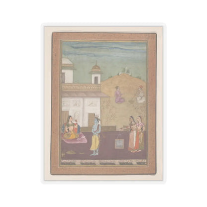 Nuruddin - Page from a Dispersed Rasikapriya (Lover's Breviary) - 1685 v1 - STICKER Vinyl Kiss-Cut Decal