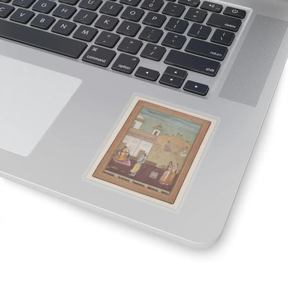 Nuruddin - Page from a Dispersed Rasikapriya (Lover's Breviary) - 1685 v1 - STICKER Vinyl Kiss-Cut Decal