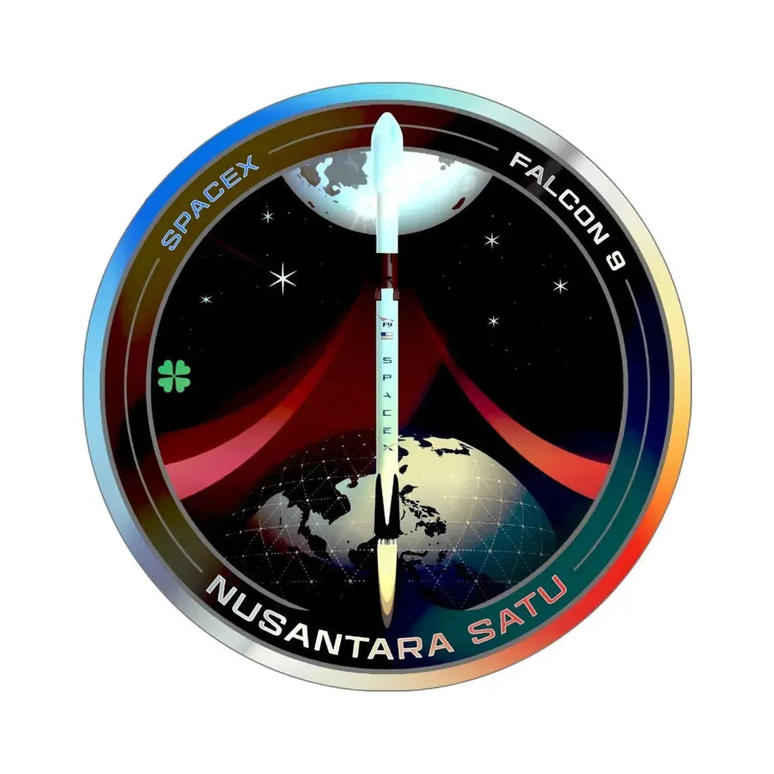 Nusantara Satu (SpaceX) Holographic STICKER Die-Cut Vinyl Decal - The Sticker Space