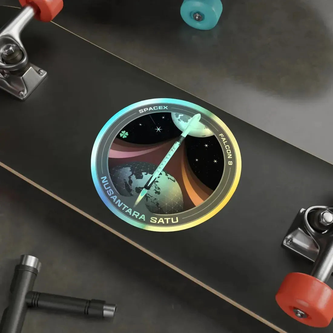 Nusantara Satu (SpaceX) Holographic STICKER Die-Cut Vinyl Decal - The Sticker Space