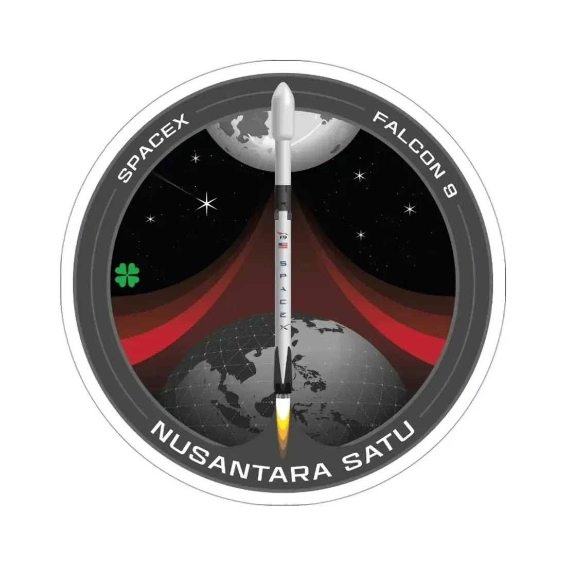 Nusantara Satu (SpaceX) STICKER Vinyl Die-Cut Decal 3 Inch - The Sticker Space