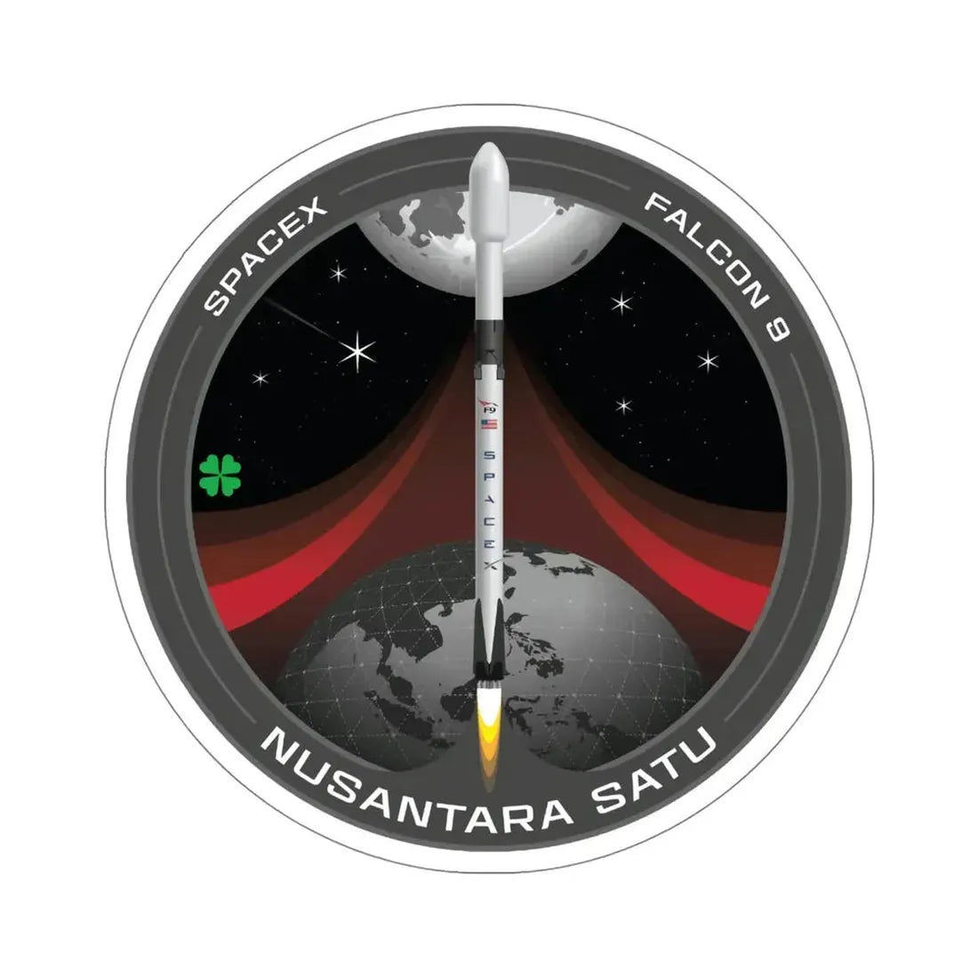 Nusantara Satu (SpaceX) STICKER Vinyl Die-Cut Decal 5 Inch - The Sticker Space
