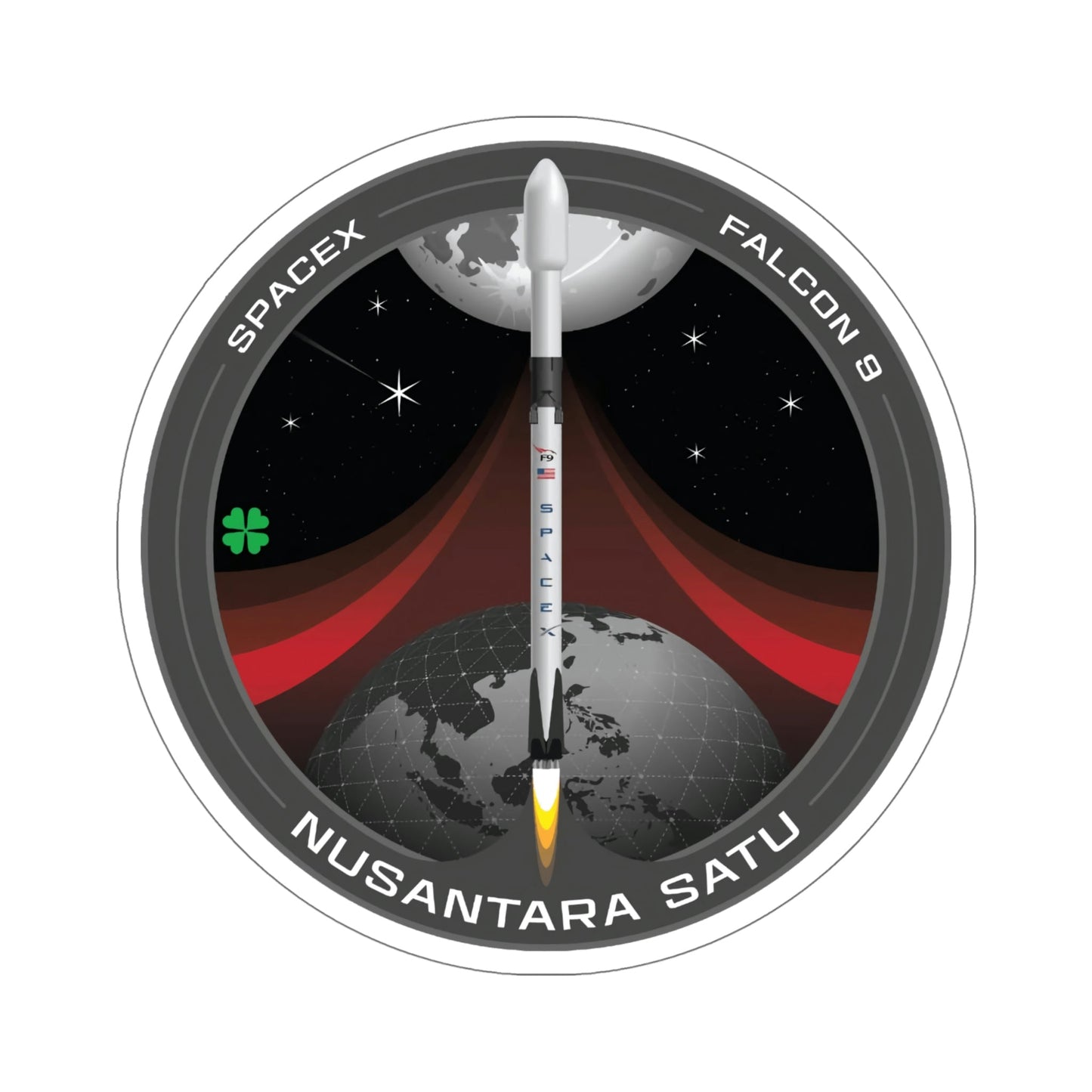 Nusantara Satu (SpaceX) STICKER Vinyl Die-Cut Decal-6 Inch-The Sticker Space