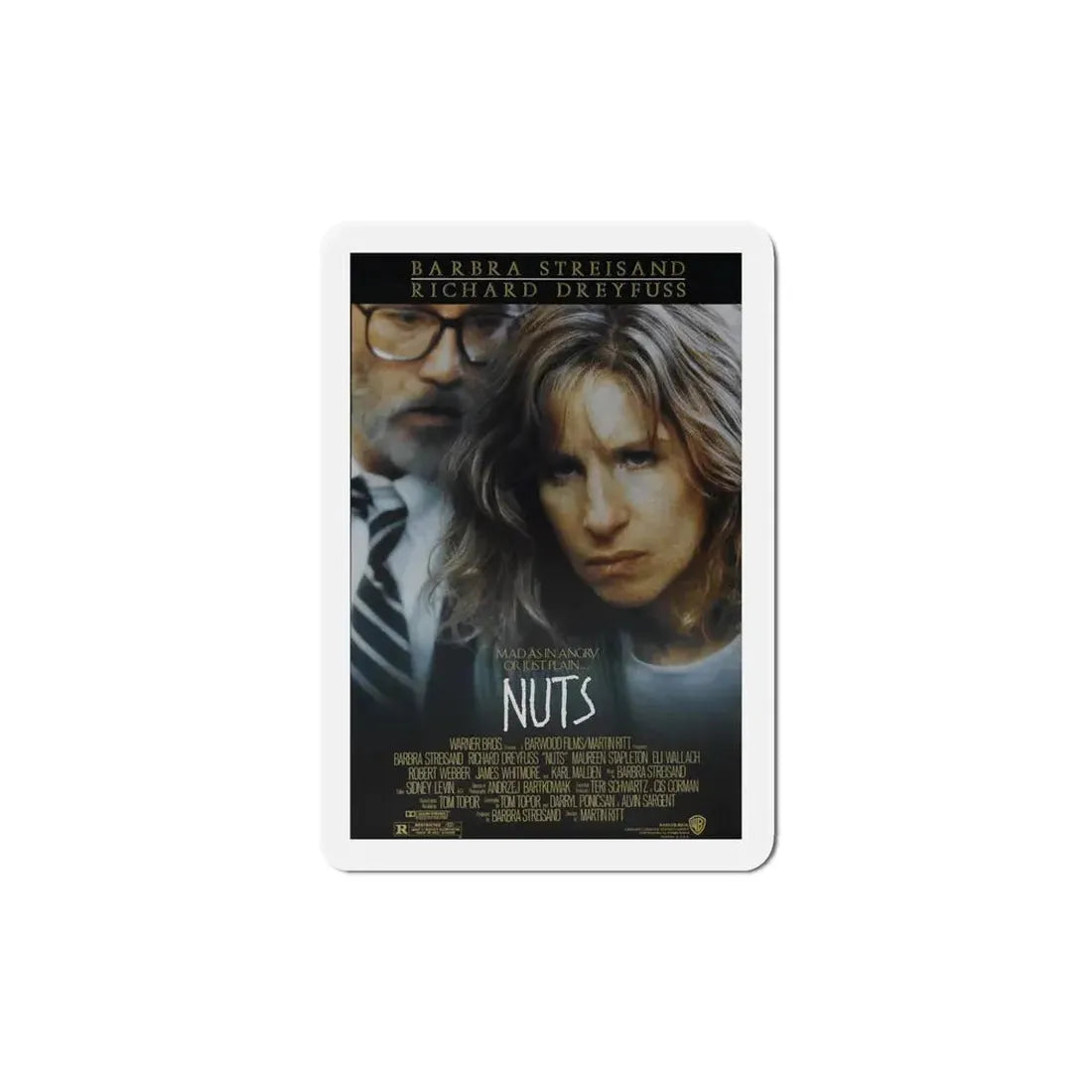 Nuts 1987 Movie Poster Refrigerator Magnet 5 Inch - The Sticker Space