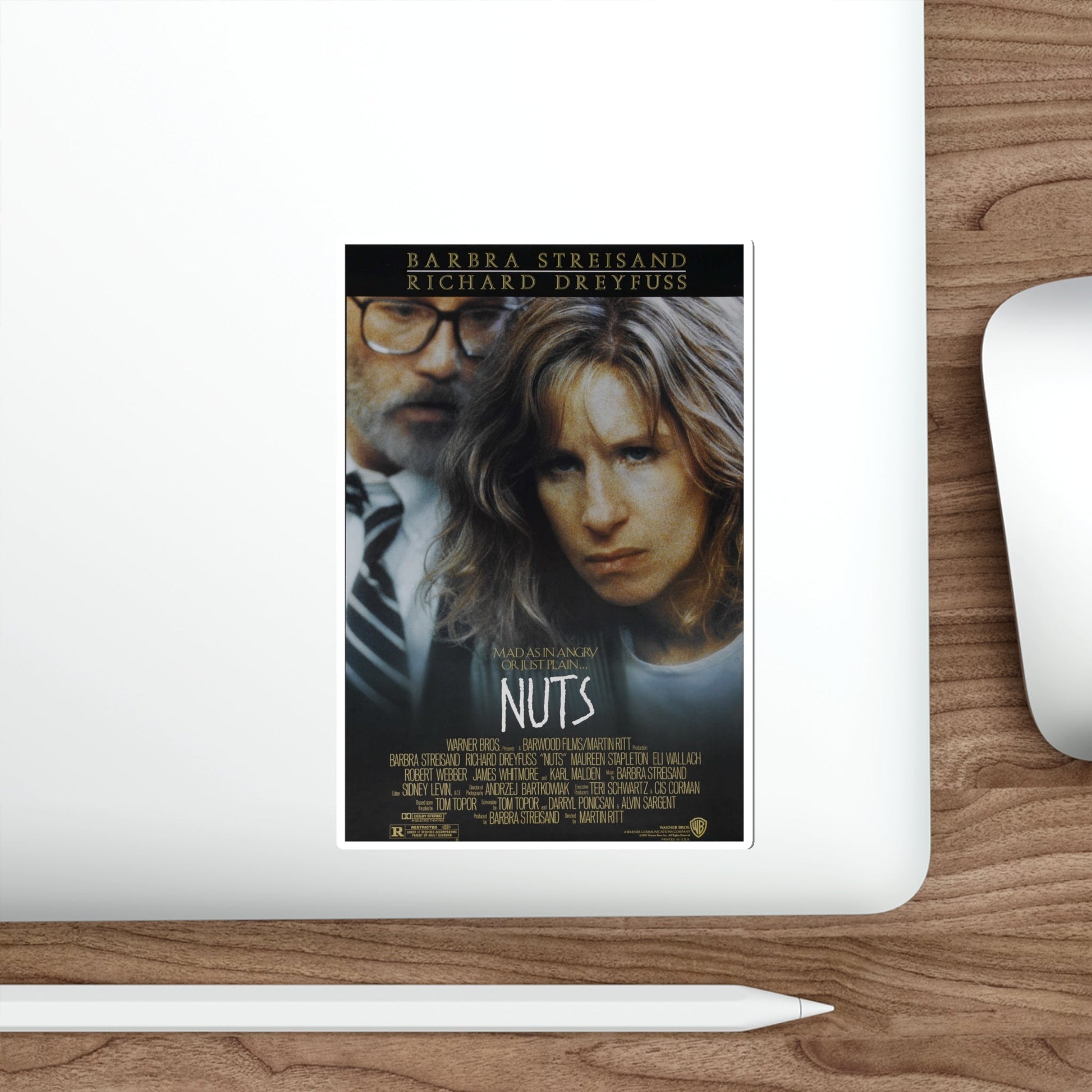 Nuts 1987 Movie Poster STICKER Vinyl Die-Cut Decal-The Sticker Space