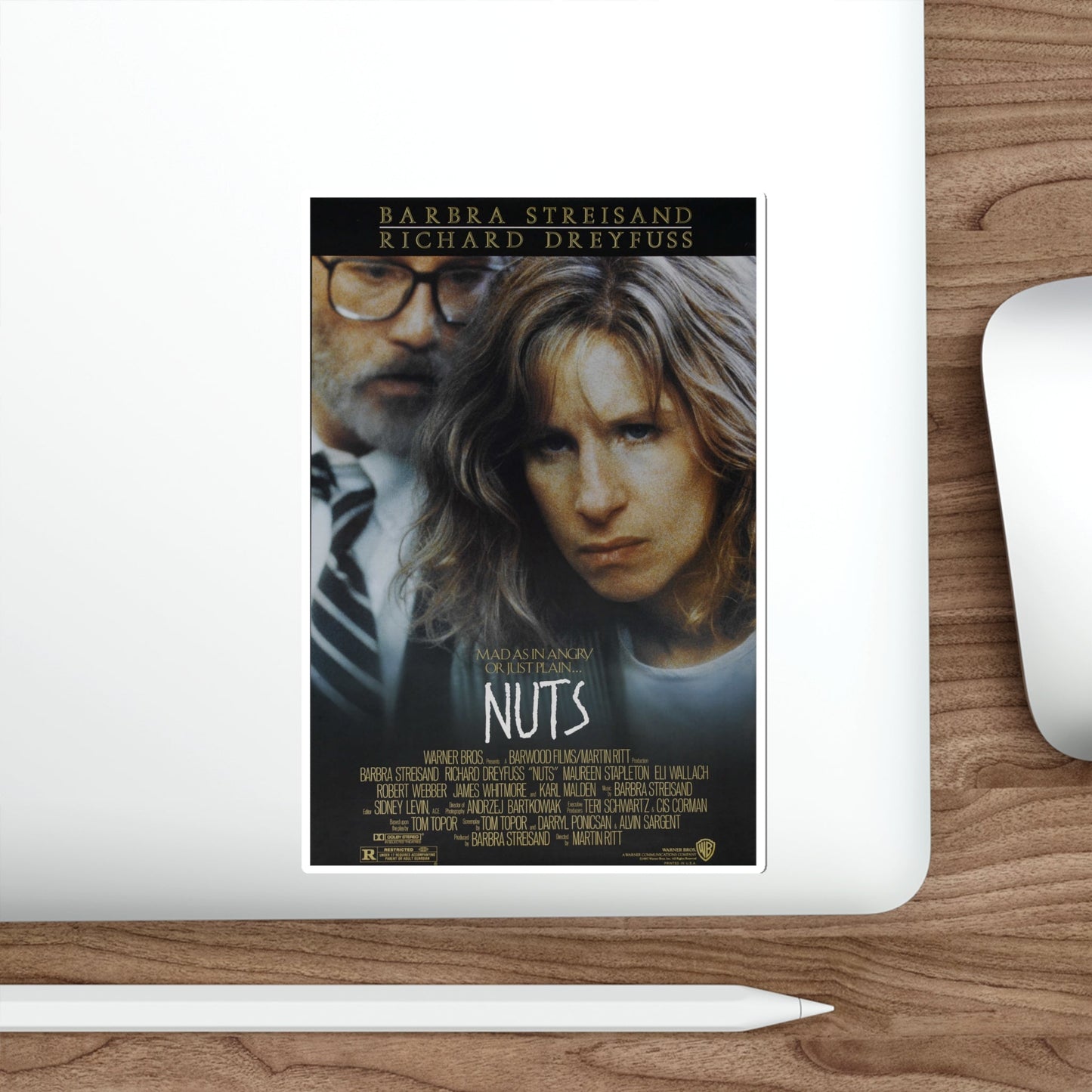 Nuts 1987 Movie Poster STICKER Vinyl Die-Cut Decal-The Sticker Space