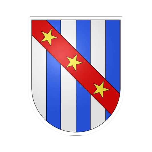 Nuvilly-coat of arms (Switzerland) (Coat of Arms) STICKER Vinyl Kiss-Cut Decal 2 Inch White - The Sticker Space