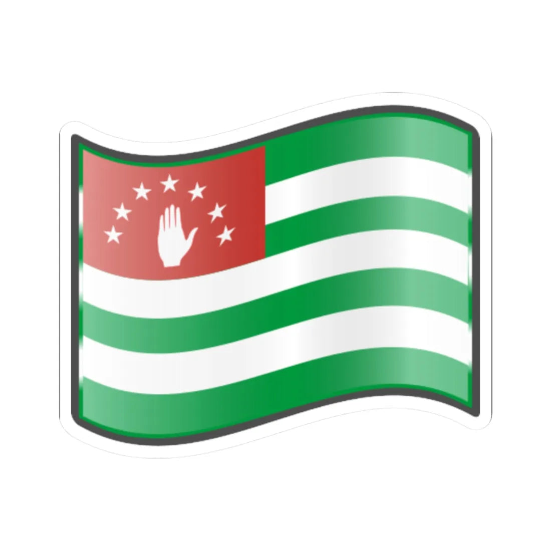 Nuvola Abkhazia flag STICKER Vinyl Kiss-Cut Decal 2 Inch White - The Sticker Space