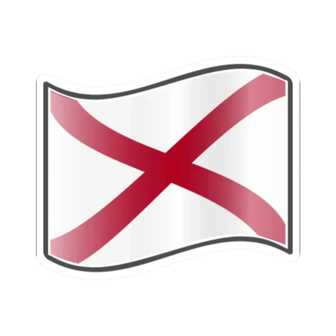Nuvola Alabama flag (United States) STICKER Vinyl Kiss-Cut Decal 2 Inch White - The Sticker Space