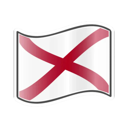 Nuvola Alabama flag (United States) STICKER Vinyl Kiss-Cut Decal 2 Inch White - The Sticker Space