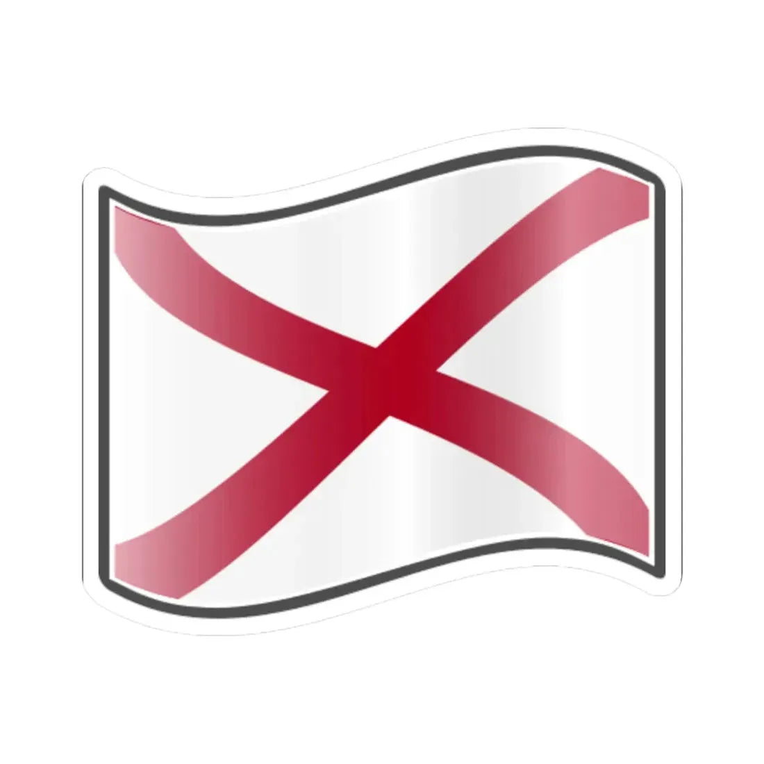 Nuvola Alabama flag (United States) STICKER Vinyl Kiss-Cut Decal 4 Inch White - The Sticker Space