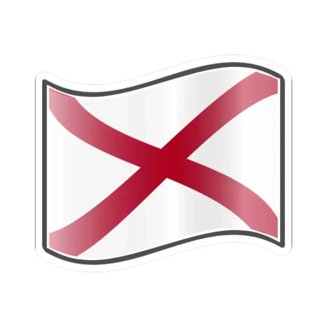 Nuvola Alabama flag (United States) STICKER Vinyl Kiss-Cut Decal 6 Inch White - The Sticker Space